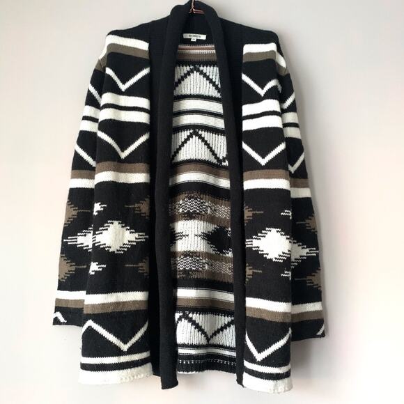 BB Dakota Denny Blanket Pattern Cardigan Medium - Picture 3 of 6
